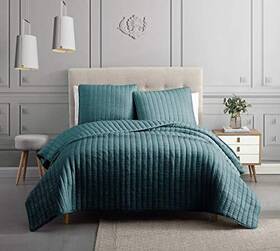 Riverbrook Home 679610819137 Exclusive Coverlet Collection Quilt Set Queen Moonstone Teal 3piece