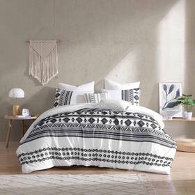 89715 Riverbrook Home Nichols Comforter Set Black/white Queen 5 Piece