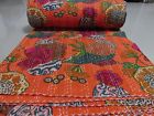 Rkgd001 Radhy Krishna Fashions Floral Print Decorative Kantha Stitch Quilt Pure