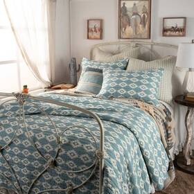 31016-fq-1 Rods True Western Blue Canyon Quilt