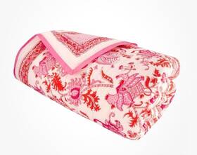 Roller Rabbit 889563020577 Amanda Reversible Orange Quilt Queen 90 Inch X 96 New 100% Cotton