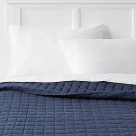 81785856 Room Essentials Twin/twin Extra Long Jersey Quilt Navy -
