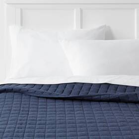 81785877 Room Essentials King Jersey Quilt Navy -