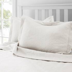 Rb-3pc-f Royal Borough Rb-3pc-f/q-ivory 100% Cotton Matelasse 3 Pc Coverlet Set Full/queen - Ivory