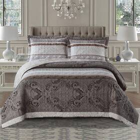 Royal Hotel Bedding 825624540271 Callisto Oversized Coverlet Set Luxury Printed Design Quilt Bedspread - Fil