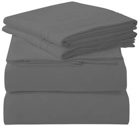 Royale Linens 011342260199 - 4 Piece Full Bed Sheet Soft Brushed Microfiber 1800 Bedding