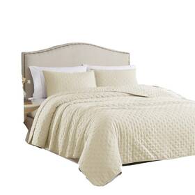 Bsc42940k Rt Designers Collection Cayla 3 Pieces Washed Pinsonic Lightweight Quilts Set