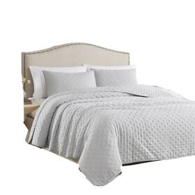 Bsc42984k Rt Designers Collection Cayla 3 Pieces Washed Pinsonic Lightweight Quilts Set