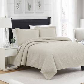Bsm34705k Rt Designers Collection Milla 3pc Pinsonic Premium Quality All Season Quilt Set