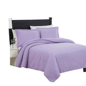 Bsr34844k Rt Designers Collection Ruby 3 Pieces Pinsonic Lightweight Quilts Set King Size