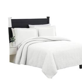 Bsr34897k Rt Designers Collection Ruby 3 Pieces Pinsonic Lightweight Quilts Set King Size