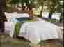 Rt428 Coyuchi Nwt Organic Cotton Wave Sateen F Q Reversible Quilt White Ivory