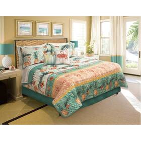 60117.5dq.01 S & Co. Quilt 5pc Set Printed Dq Maui