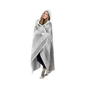 65950.ecz.74 S & Co. Hoodzy Blanket Faux Fur Grey