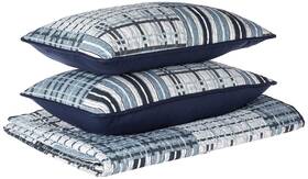 60502.3dq.13 Safdie & Co. 060971502132 And Quilt 3pc Set Duncan Dq Navy Full Queen