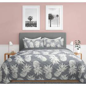 Safdie & Co. 688466068910 And Quilt 3pc Set Double/queen Pineapples