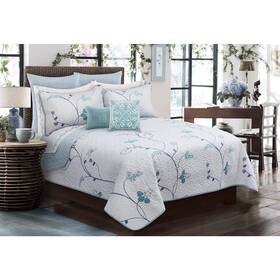 Safdie & Co. 688466092762 And Quilt 3pc Set Double/queen Whisper