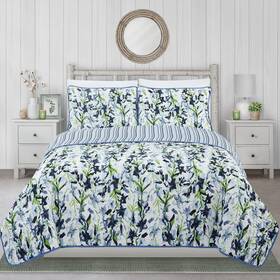 Safdie & Co. 688466120359 Quilts For Double Queen Floral Vines Soft Bed Summer Quilt Lightweight Microf