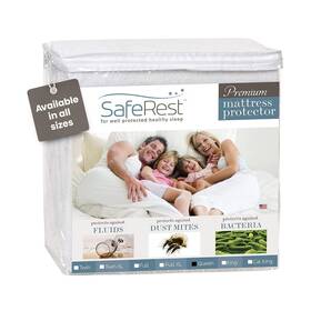 Saferest 850012287032 Waterproof Queen Size Mattress Protector - Fitted With Stretchable P