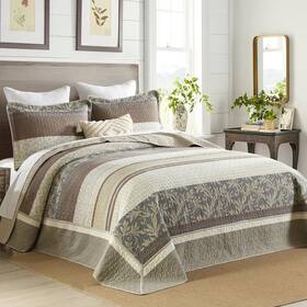 X120 Sahsahcasa 639393951127 120 Inch 100% Cotton Oversized California King Bedspread Coverlet Quilt Set