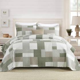 Sahsahcasa 658361812345 Quilt Queen Size Set 100% Cotton Bedding Bedspr