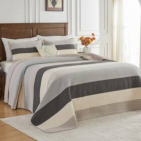 B0f53l6rvt Sahsahcasa 100 Cotton 120x120 Oversized King Quilt Bedspread - California