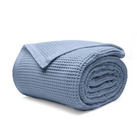 Salt Earth 850025080354 100% Organic Cotton Waffle Throw Blanket 55x60 Gots Certified