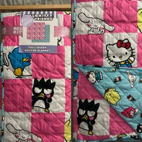 Sanrio 190604974057 New Hello Kitty And Friends Full/queen Quilt Badtz Maru Pochacco