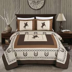 Sapphire Home 840169729103 Luxury 3-piece Quilt Bedspread Set - Western Design Collection