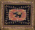 Sd062-12 India Arts Lucky Batik Look Elephant Tapestry Cotton 736846808165