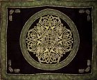 Sd074-09 India Arts Celtic Circle Tapestry Cotton Bedspread Green 736846808332