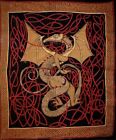 Sd074-14 India Arts Celtic Dragon Tapestry Cotton Bedspread Red 736846808363
