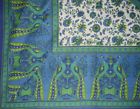 Sd375-01-blu India Arts Floral Peacock Tapestry Cotton Bedspread Full 736846808981