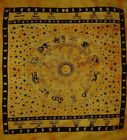 Sd406-04bsaff India Arts Astrological Tapestry Cotton Bedspread Full Saffron 736846825162