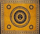 Sd415-02yel India Arts Celestial Tapestry Cotton Bedspread Full Yellow 736846816597
