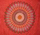 Sd430-11 India Arts Sanganeer Mandala Print Tapestry Cotton Bedspread 736846826152
