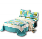 Sdb0-king Tache Home Fashion Blue Patchwork Quilt Bedspread Spring Pond Print