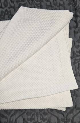 78807 Sdh By The Purists Dual King Quilted Coverlet Cream Ivory 100% Cotton Retail 650