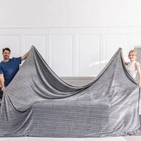Mypoy1bk000018sh Serenhom Soft Cozy 120x120 Inches Seamless 120 Inch X120 Light Grey Chain