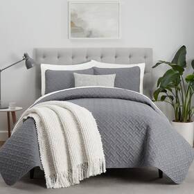 Serta 081806702701 Comfortsure Soft 2-piece Twin Quilt Bedding Set Includes Bedspread/coverlet