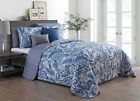 Sev7qtkingghbl Geneva Home Seville Quilt Set King Blue 841323133064