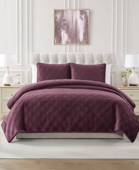 Dmy-2qt-twin-ma-burg Seventh Studio Diamond Embossed 2-piece Quilt Set