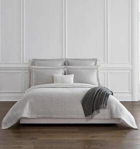 4330qnbcice Sferra Veroli Ice Queen Coverlet Sham Set 7 Pc Textured Tile Pattern Italy New