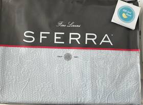 Sferra 780870619365 Queen Coverlet Alice Blue Egyptian Cotton 90 Inch X 95 Brand New