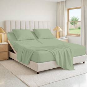 Sgi-ausht18-child673 Sgi Bedding 32 Inch King Split Top Flex Head Sheet 100% Egyptian Cotton Set