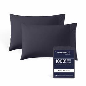 Sgi-pi10-sw2-68 Sgi Bedding 1000 Tc Egyptian Cotton King Size Pillowcase - Dark Grey 20x40 I