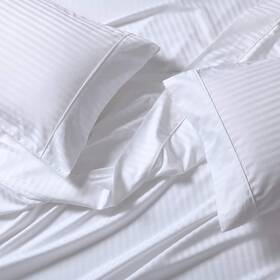 Sheetsnthings 825624700408 Damask Stripes 650-thread-count Cotton-blend 4pc Full Bed Sheet