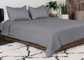 Sheex 810035556317 Arctic Aire Max Channel Stich Cooling Quilt Set Charcoal Grey King 300