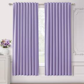Rpbtrdclaven5272 Shineland Lavender Blackout Boho Curtains 72 Inches Long For Bedroom Living R