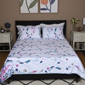 G6276565 Shop Lc 3pc Disperse Print Quilt Set Navy Blue Ultra Soft Microfiber Wrinkle Resistant